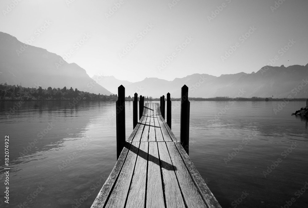 black-and-white-wooden-bridge-stockpack-adobe-stock